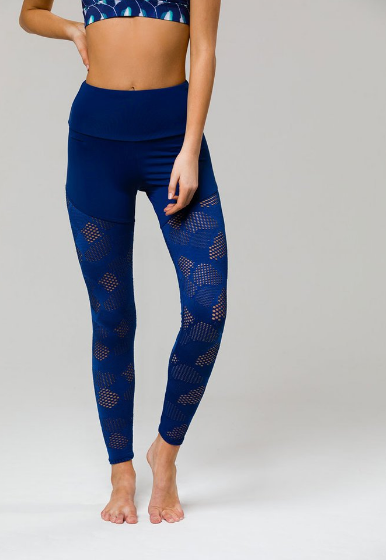 Image Title Onzie Half/Half 2.0 Navy Honeycomb